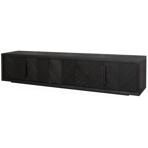 Miriam 2.23m Entertainment TV Unit - Textured Espresso Black by Interior Secrets - AfterPay Available