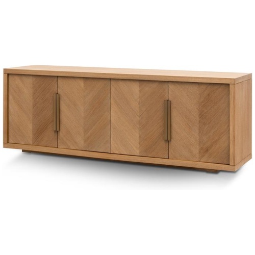 Miriam 2m Buffet Unit - Dusty Oak with Gold Handle by Interior Secrets - AfterPay Available