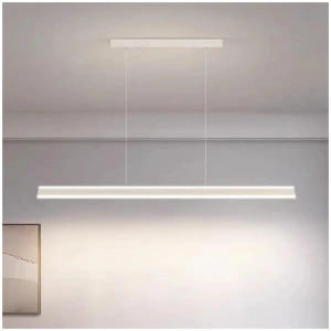 Modern Minimalist Trapezoid Pendant Light Adjustable LED Bar Light White