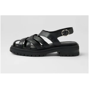 Mollini Abees Mo Black Leather Black Shoes Womens Shoes Casual Flat Shoes
