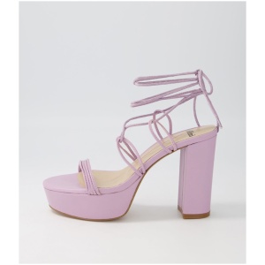 Mollini Allieo Mo Lilac Leather Lilac Sandals Womens Shoes Dress Heeled Sandals