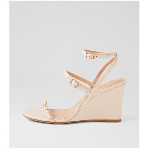 Mollini Alynda Mo Vanilla Leather Vanilla Sandals Womens Shoes Dress Heeled Sandals