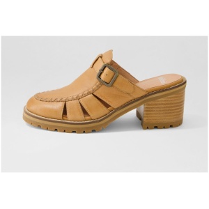 Mollini Barbea Mo Dk Tan Natural Heel Leather Dk Tan Natural Heel Shoes Womens Shoes Casual Heeled Shoes