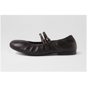 Mollini Belery Mo Black Leather Black Shoes Womens Shoes Casual Flat Shoes