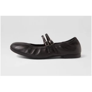 Mollini Belery Mo Black Leather Black Shoes Womens Shoes Casual Flat Shoes