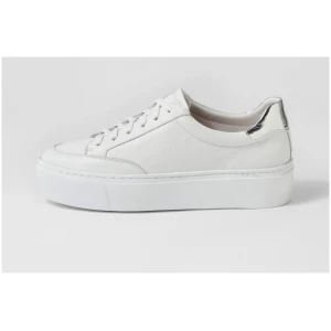 Mollini Cardif Mo White Silver Leather White Silver Sneakers Womens Shoes Casual Casual Sneakers