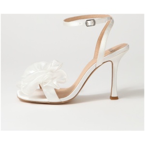 Mollini Daphne Mo White Satin White Sandals Womens Shoes Dress Heeled Sandals