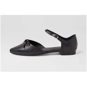 Mollini Gemila Mo Black Leather Black Shoes Womens Shoes Casual Flat Shoes