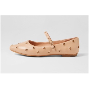 Mollini Ginee Mo Nude Leather Nude Shoes Womens Shoes Casual Flat Shoes