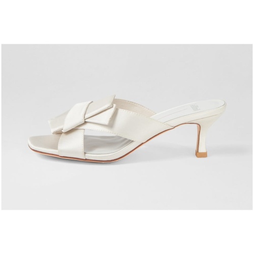 Mollini Granzer Mo Cream Satin Cream Sandals Womens Shoes Dress Heeled Sandals