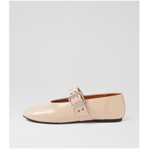 Mollini Hearts Mo Latte Crinkle Patent Latte Shoes Womens Shoes Casual Flat Shoes