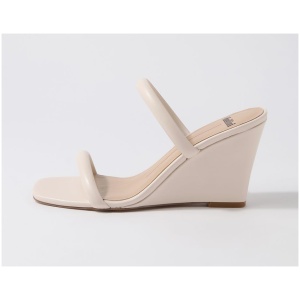 Mollini Kym Mo Cream Leather Cream Sandals Womens Shoes Heeled Sandals