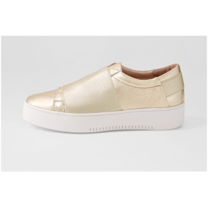 Mollini Lastik Mo Champagne Leather Elastic Champagne Sneakers Womens Shoes Casual Casual Sneakers
