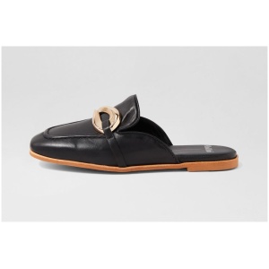 Mollini Niami Mo Black Natural Sole Leather Black Natural Sole Shoes Womens Shoes Casual Flat Shoes