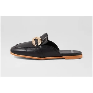 Mollini Niami Mo Black Natural Sole Leather Black Natural Sole Shoes Womens Shoes Casual Flat Shoes