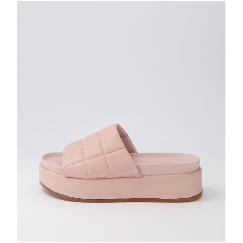 Mollini Pantas Mo Blush Leather Blush Sandals Womens Shoes Casual Sandals Flat Sandals