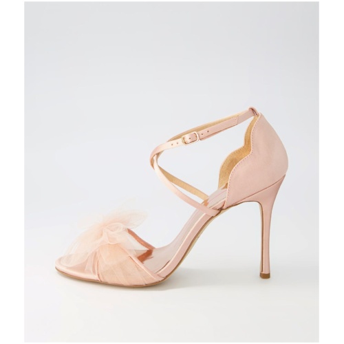 Mollini Princess Mo Blush Fabric Blush Sandals Womens Shoes Dress Heeled Sandals