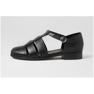 Mollini Quizzed Mo Black Black Heel Leather Black Black Heel Shoes Womens Shoes Casual Flat Shoes