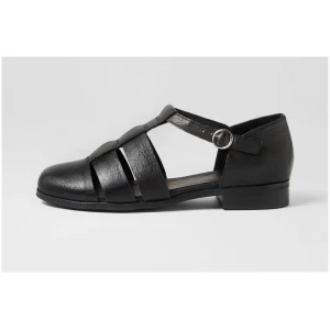 Mollini Quizzed Mo Black Black Heel Leather Black Black Heel Shoes Womens Shoes Casual Flat Shoes