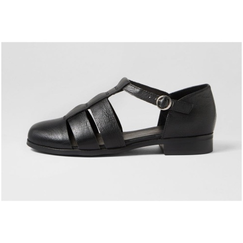 Mollini Quizzed Mo Black Black Heel Leather Black Black Heel Shoes Womens Shoes Casual Flat Shoes