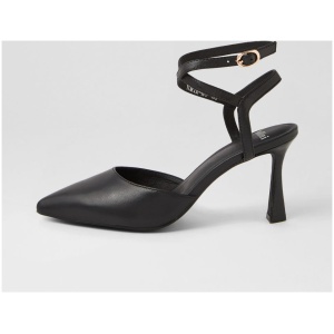 Mollini Torie Mo Black Leather Black Shoes Womens Shoes Dress Heeled Shoes