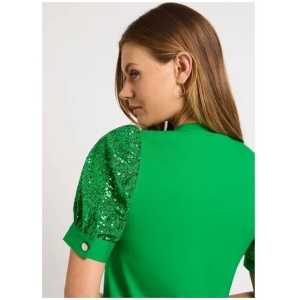 Molly Sequin Sleeve Tee