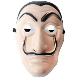 Money Heist Plastic Mask Costume TV Series Fancy Dress Cosplay