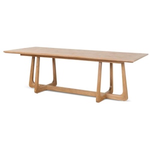 Mullins 2.4m Oak Dining Table - Natural by Interior Secrets - AfterPay Available