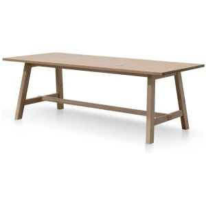 Murillo 2.2m Wooden Dining Table - Washed Natural by Interior Secrets - AfterPay Available