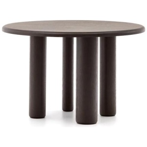 Nailem 1.2m Round Ash Wood Dining Table - Dark Chocolate by Interior Secrets - AfterPay Available