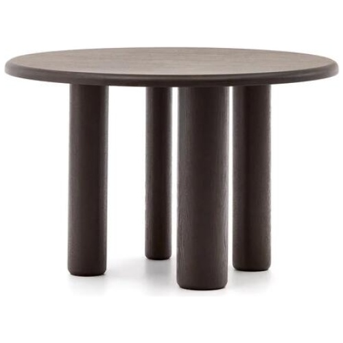 Nailem 1.2m Round Ash Wood Dining Table - Dark Chocolate by Interior Secrets - AfterPay Available