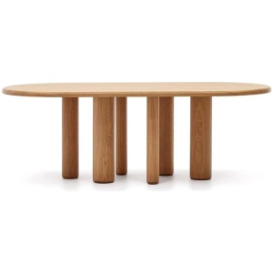 Nailem 2.2m Oval Ash Wood Dining Table - Natural by Interior Secrets - AfterPay Available