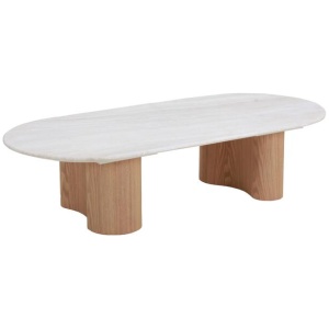Nasim 1.5m Travertine Top Coffee Table - Natural by Interior Secrets - AfterPay Available