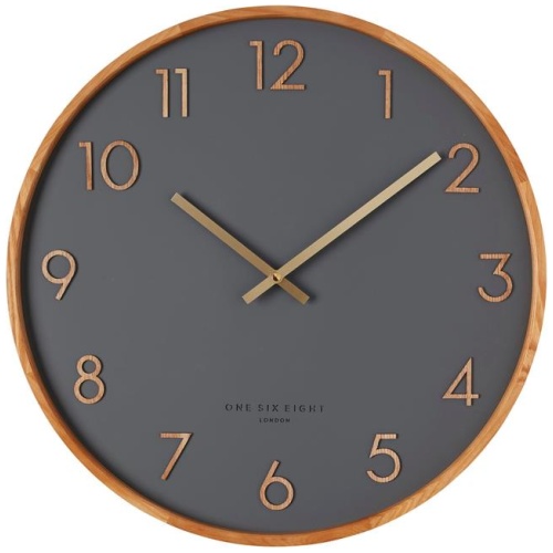 Navi 35cm Wall Clock - Charcoal by Interior Secrets - AfterPay Available