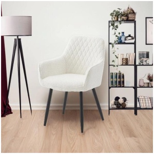 Neo Cindy Ivory Fabric Dining Chair 2PC