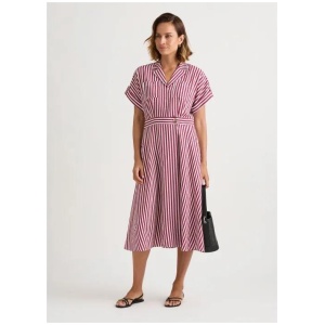 Niccolo Stripe Shirt Midi Dress