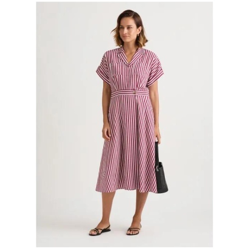 Niccolo Stripe Shirt Midi Dress