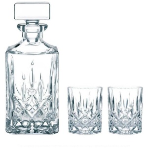 Noblesse 3 Piece Crystal Whisky Decanter & Tumbler Set Size 750ml/324ml by Nachtmann