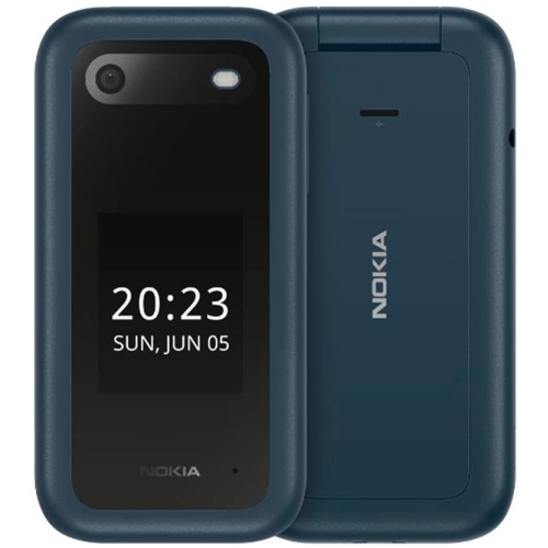 Nokia 2660 Flip (Dual Sim, 2.8 inches, 32GB, 4G) - Anzo Blue