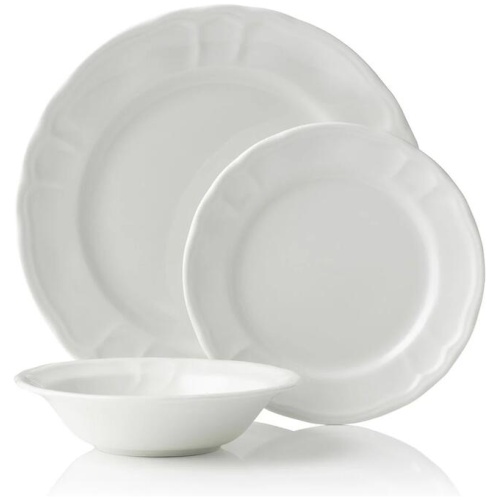 Noritake Baroque White 12 Piece Dinner Set