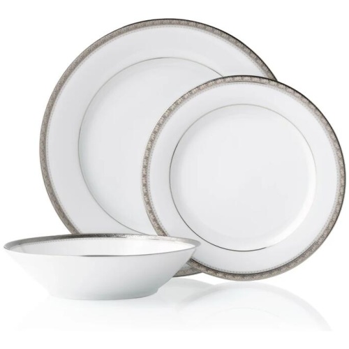 Noritake Charlotta 12 Piece Dinner Setting Platinum