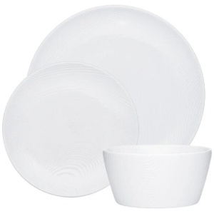 Noritake White On White 12 Piece Dinner Setting