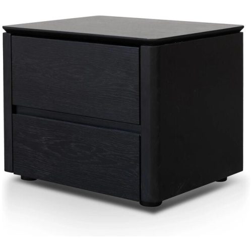 Norris Bedside Table - Black Oak Veneer by Interior Secrets - AfterPay Available