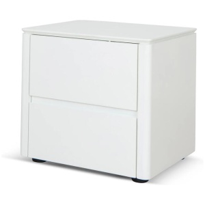 Norris Bedside Table - White Oak Veneer by Interior Secrets - AfterPay Available