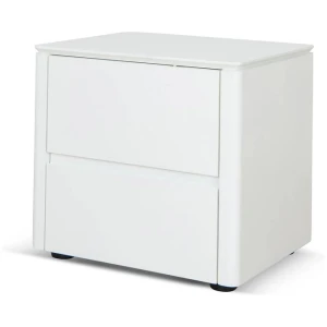 Norris Bedside Table - White Oak Veneer by Interior Secrets - AfterPay Available