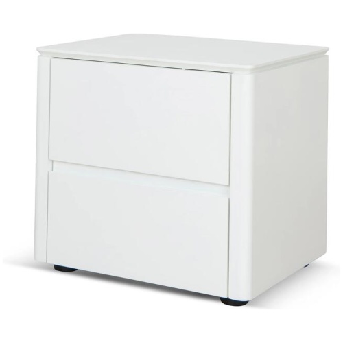 Norris Bedside Table - White Oak Veneer by Interior Secrets - AfterPay Available