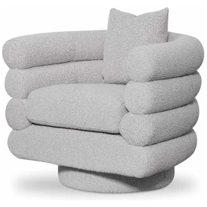 Norville Armchair - Ash Grey Boucle by Interior Secrets - AfterPay Available