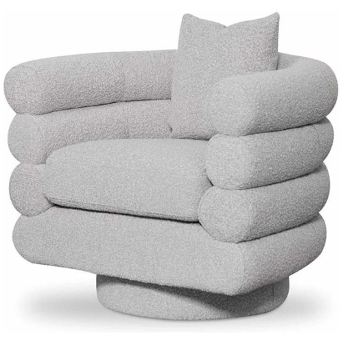 Norville Armchair - Ash Grey Boucle by Interior Secrets - AfterPay Available