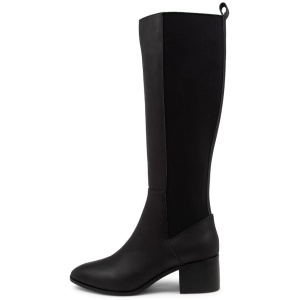 Nude Blakely Nu Black Leather Black Boots Womens Shoes Casual Long Boots