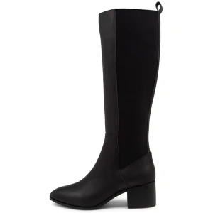 Nude Blakely Nu Black Leather Black Boots Womens Shoes Casual Long Boots